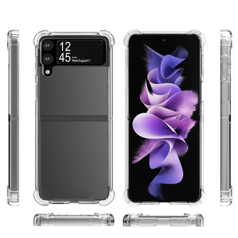 Θήκη Samsung Galaxy Z Flip 4 Θήκη Flip Καθαρίστε Τις Ενισχυμένες Γωνίες