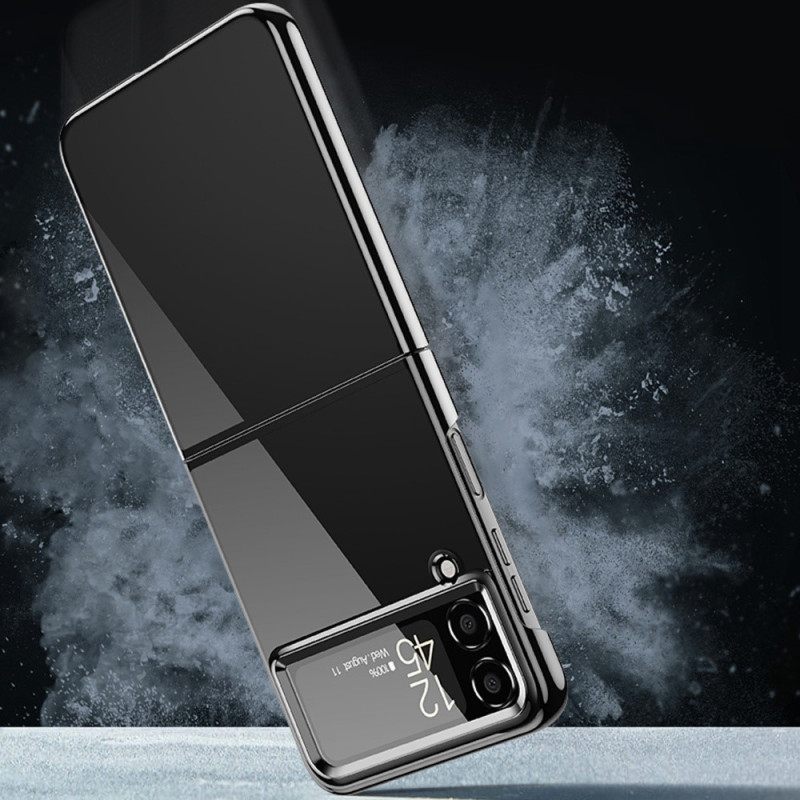 Θήκη Samsung Galaxy Z Flip 4 Θήκη Flip Μεταλλικές Ακμές