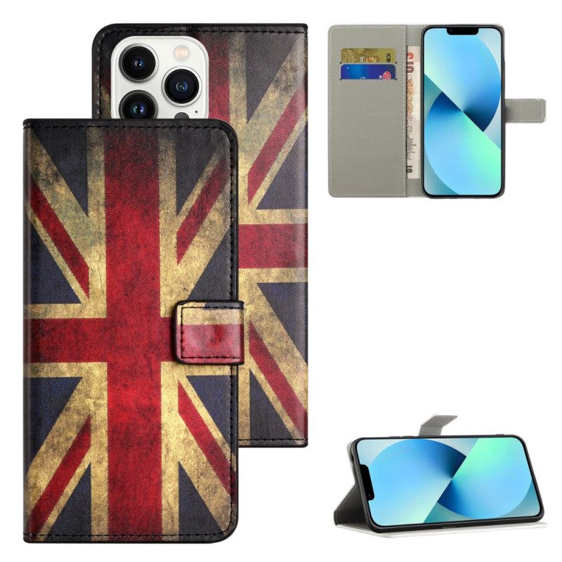 Δερματινη Θηκη iPhone 16 Pro Max Σημαία Union Jack