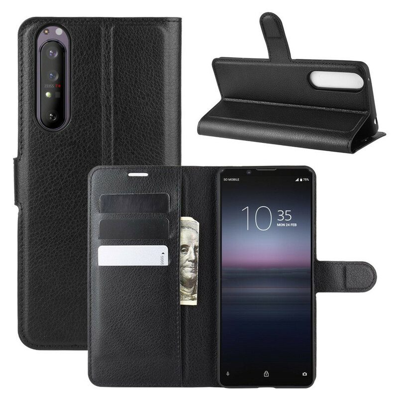 Κάλυμμα Sony Xperia 1 II Litchi Faux Leather