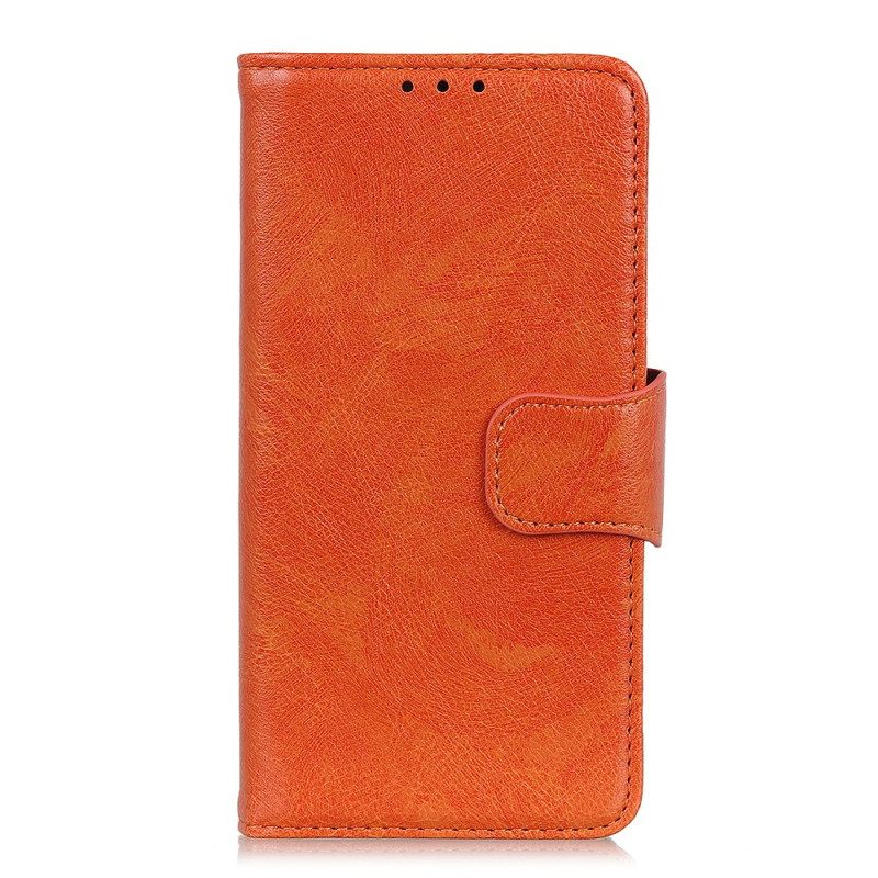 δερματινη θηκη Oppo Reno 6 Pro 5G Πορτοκαλί Split Nappa Leather