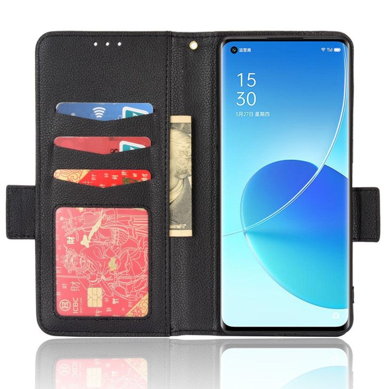 Κάλυμμα Oppo Reno 6 Pro 5G Litchi Texture Multifunctional