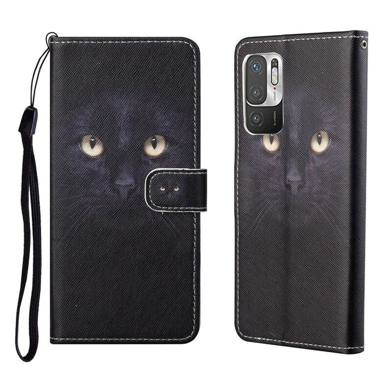 Κάλυμμα Xiaomi Redmi Note 10 5G με κορδονι Strappy Cat Eyes