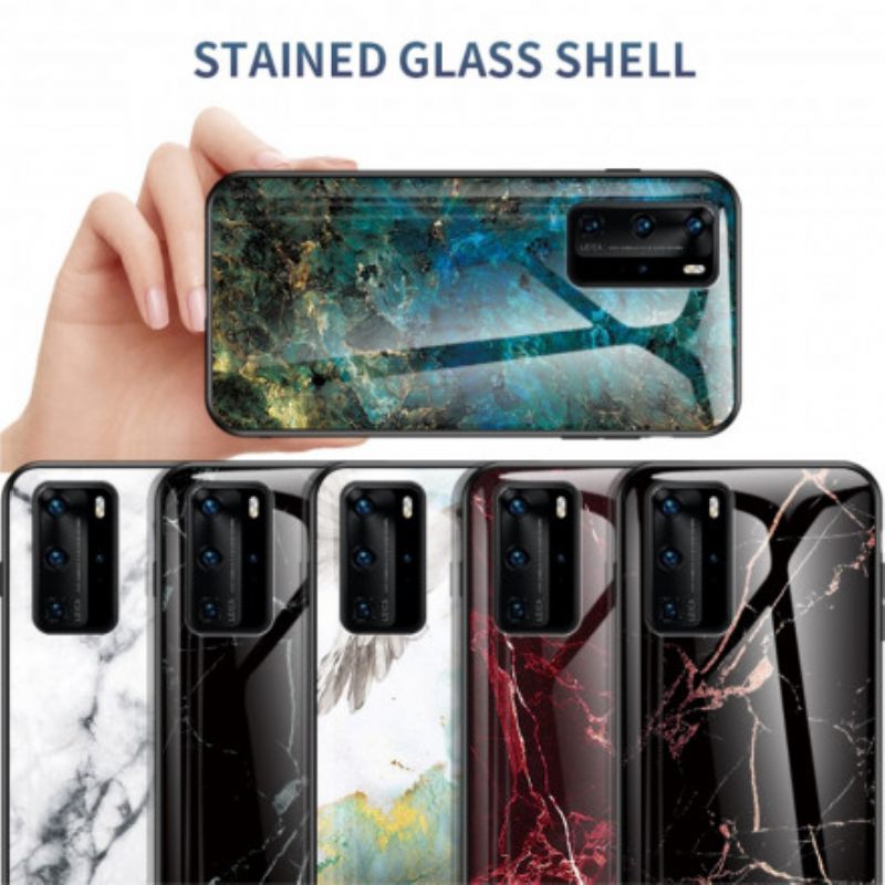 Θήκη Huawei P40 Pro Premium Colors Tempered Glass