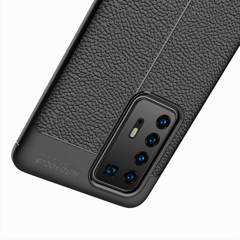 θηκη κινητου Huawei P40 Pro Δερμάτινο Εφέ Litchi Double Line