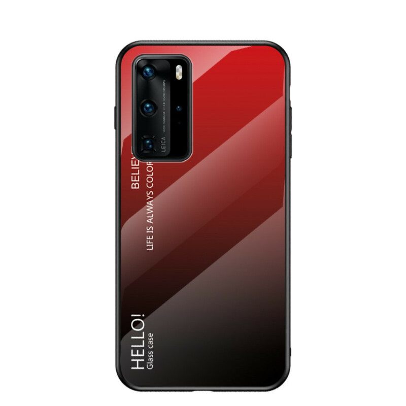 θηκη κινητου Huawei P40 Pro Tempered Glass Hello