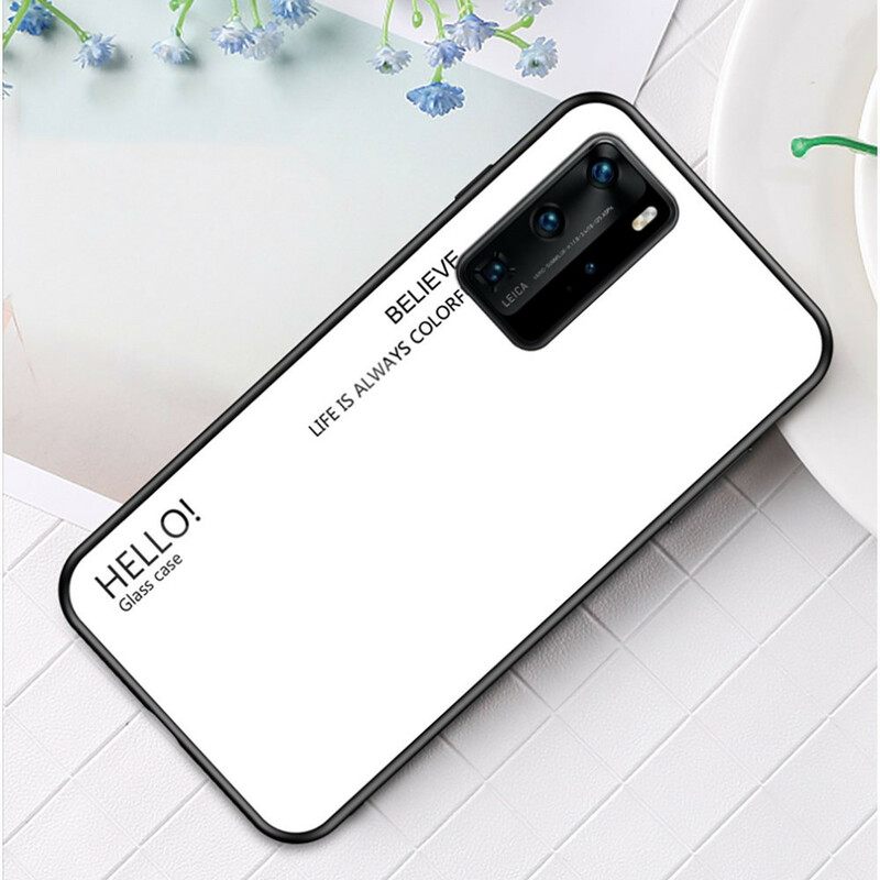 θηκη κινητου Huawei P40 Pro Tempered Glass Hello