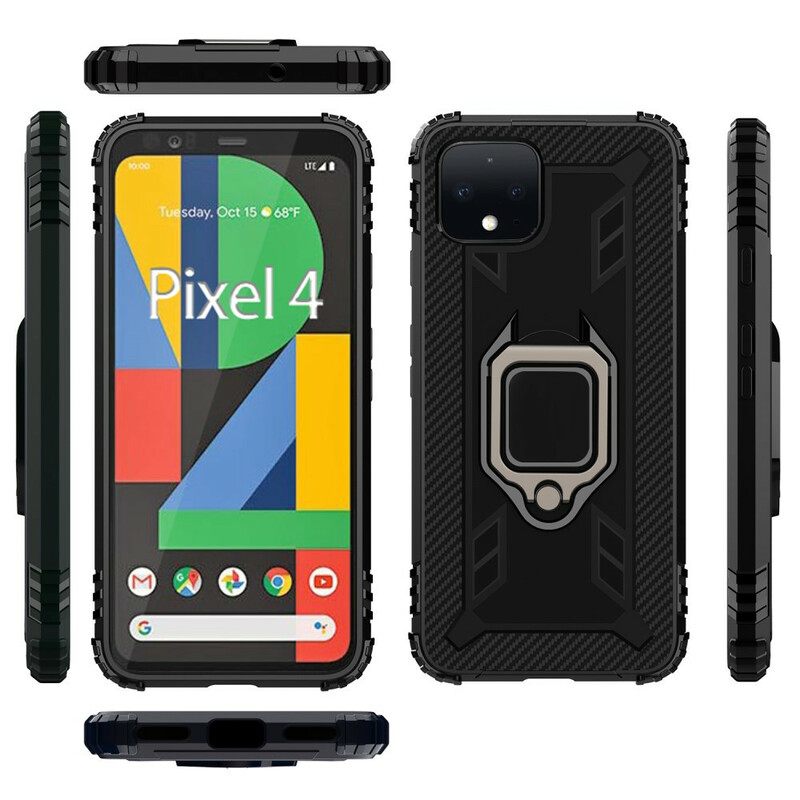 Θήκη Google Pixel 4 Δαχτυλίδι Και Ανθρακονήματα