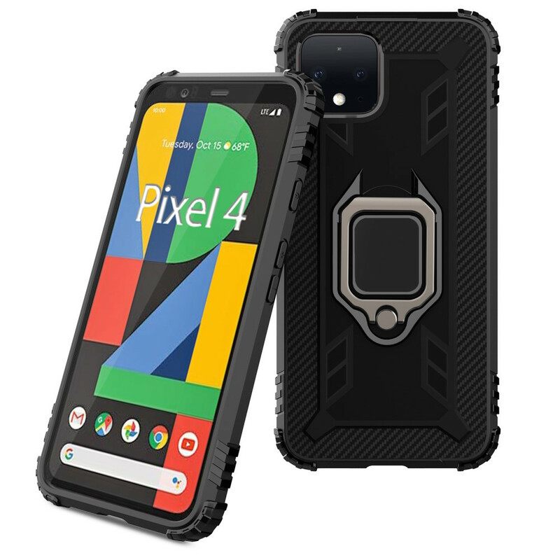 Θήκη Google Pixel 4 Δαχτυλίδι Και Ανθρακονήματα