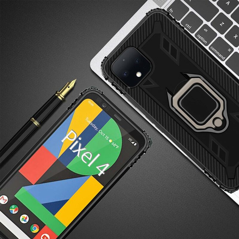 Θήκη Google Pixel 4 Δαχτυλίδι Και Ανθρακονήματα