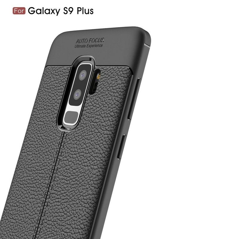 Θήκη Samsung Galaxy S9 Plus Δερμάτινο Εφέ Litchi Διπλής Γραμμής