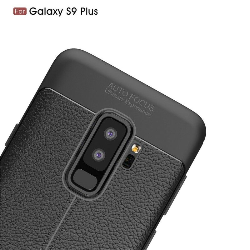 Θήκη Samsung Galaxy S9 Plus Δερμάτινο Εφέ Litchi Διπλής Γραμμής