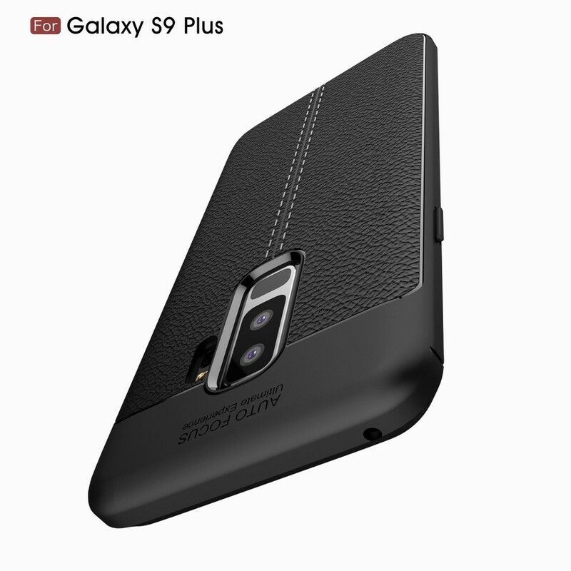 Θήκη Samsung Galaxy S9 Plus Δερμάτινο Εφέ Litchi Διπλής Γραμμής