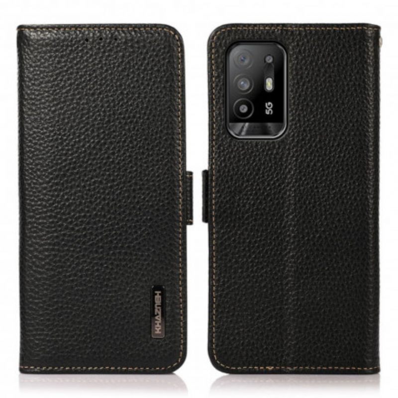 Κάλυμμα Oppo A94 5G Litchi Leather Khazneh Rfid