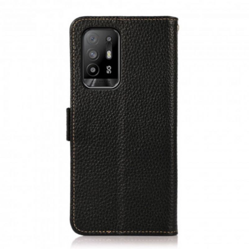 Κάλυμμα Oppo A94 5G Litchi Leather Khazneh Rfid