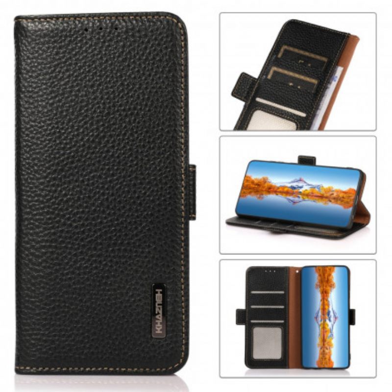 Κάλυμμα Oppo A94 5G Litchi Leather Khazneh Rfid