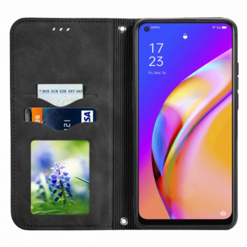 θηκη κινητου Oppo A94 5G Θήκη Flip Άγγιγμα Δέρματος