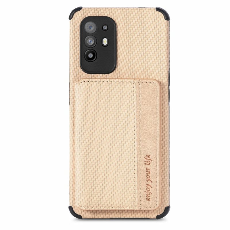 Θήκη Oppo A94 5G Κάτοχος Κάρτας Carbon Fiber