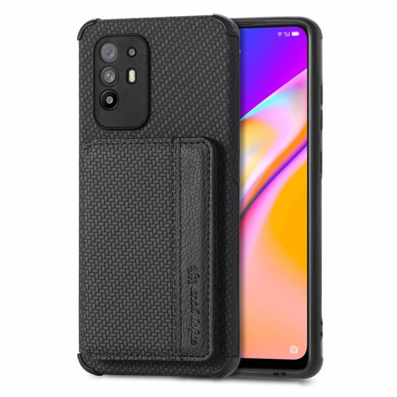 Θήκη Oppo A94 5G Κάτοχος Κάρτας Carbon Fiber