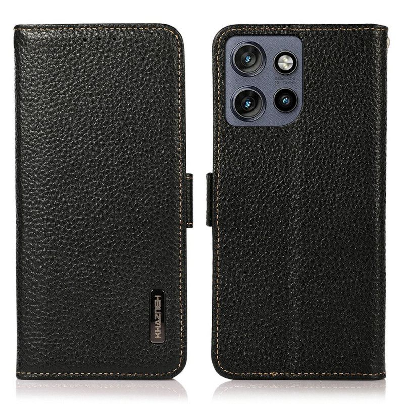 Δερματινη Θηκη Motorola Edge 50 Neo Khazneh Litchi Leather