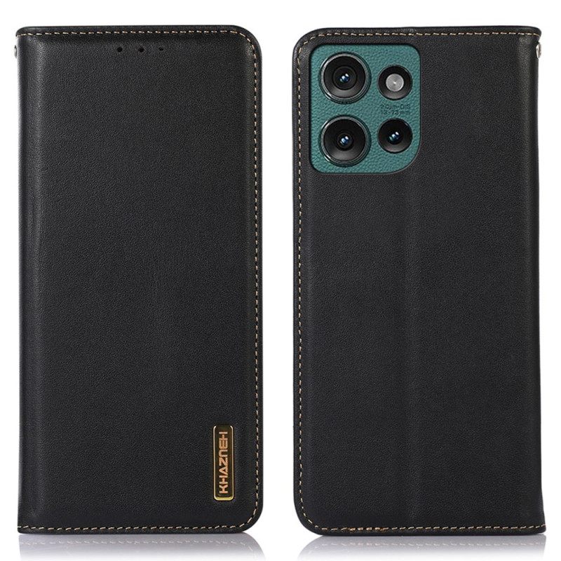 Δερματινη Θηκη Motorola Edge 50 Neo Khazneh Nappa Leather Σιλικόνης