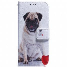 Δερματινη Θηκη Motorola Edge 50 Neo Pug Dog