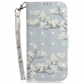 Δερματινη Θηκη Samsung Galaxy S24 Fe Strap Magnolias