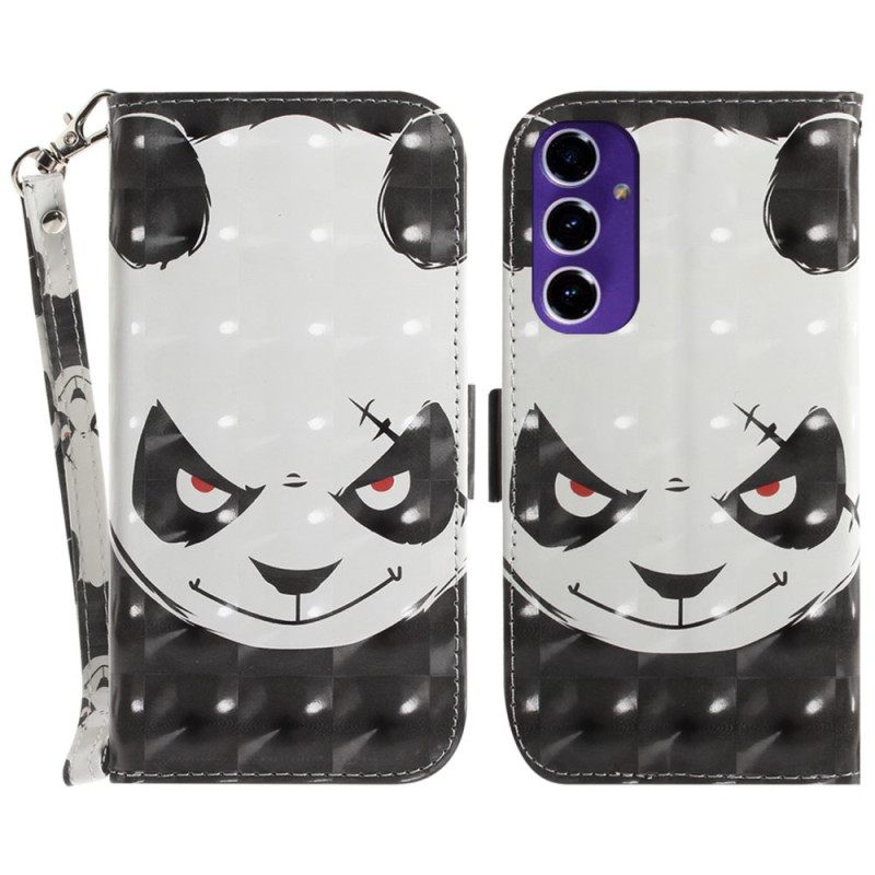 Θηκη Κινητου Samsung Galaxy S24 Fe Θήκες Κινητών Angry Panda Με Λουράκι