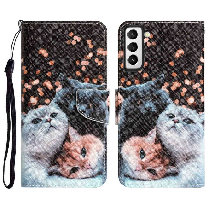 Κάλυμμα Samsung Galaxy S23 Plus 5G με κορδονι Μόνο Thong Cats