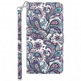 Κάλυμμα Samsung Galaxy S23 Plus 5G με κορδονι Strappy Paisley Pattern