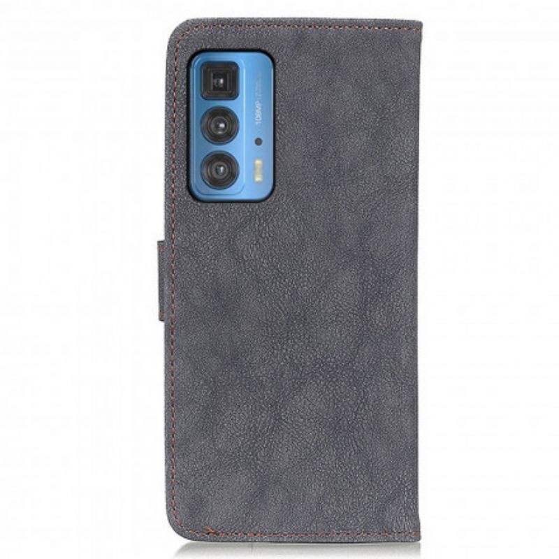 Κάλυμμα Motorola Edge 20 Pro Khazneh Retro Split Leather