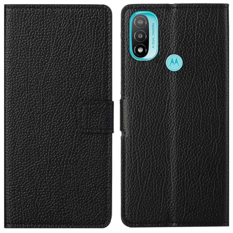 δερματινη θηκη Moto G71 5G Litchi Grain Leather Effect