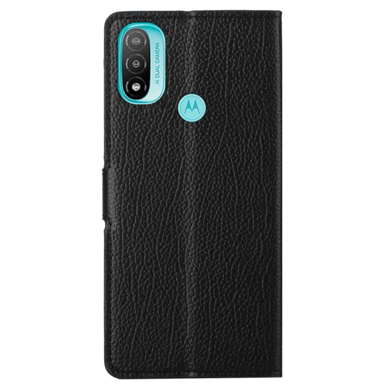 δερματινη θηκη Moto G71 5G Litchi Grain Leather Effect