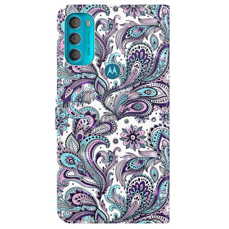 δερματινη θηκη Moto G71 5G Μοτίβο Paisley