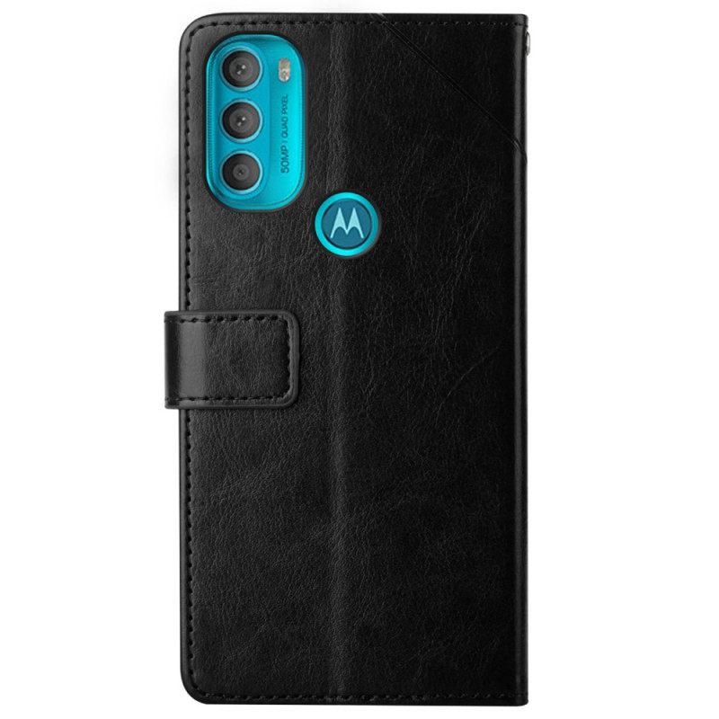 Κάλυμμα Moto G71 5G Δερμάτινο Στυλ Geo Y Design