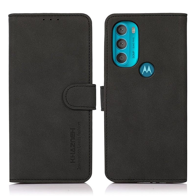 Κάλυμμα Moto G71 5G Khazneh Fashion Leather Effect