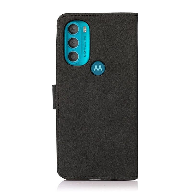 Κάλυμμα Moto G71 5G Khazneh Fashion Leather Effect