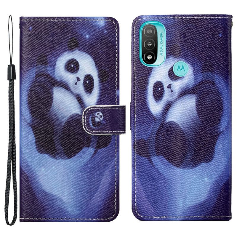 Κάλυμμα Moto G71 5G με κορδονι Panda Space Strap