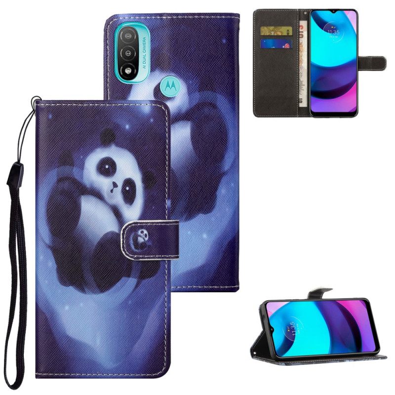 Κάλυμμα Moto G71 5G με κορδονι Panda Space Strap