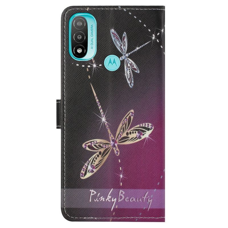 Κάλυμμα Moto G71 5G με κορδονι Strappy Dragonflies