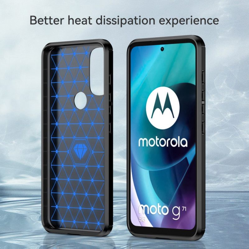 Θήκη Moto G71 5G Βουρτσισμένη Ίνα Άνθρακα