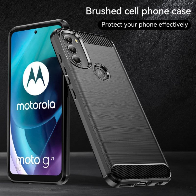 Θήκη Moto G71 5G Βουρτσισμένη Ίνα Άνθρακα