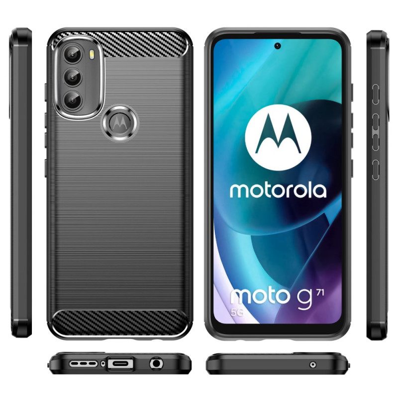 Θήκη Moto G71 5G Βουρτσισμένη Ίνα Άνθρακα