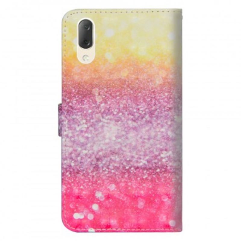 δερματινη θηκη Sony Xperia L3 Ματζέντα Glitter Gradient