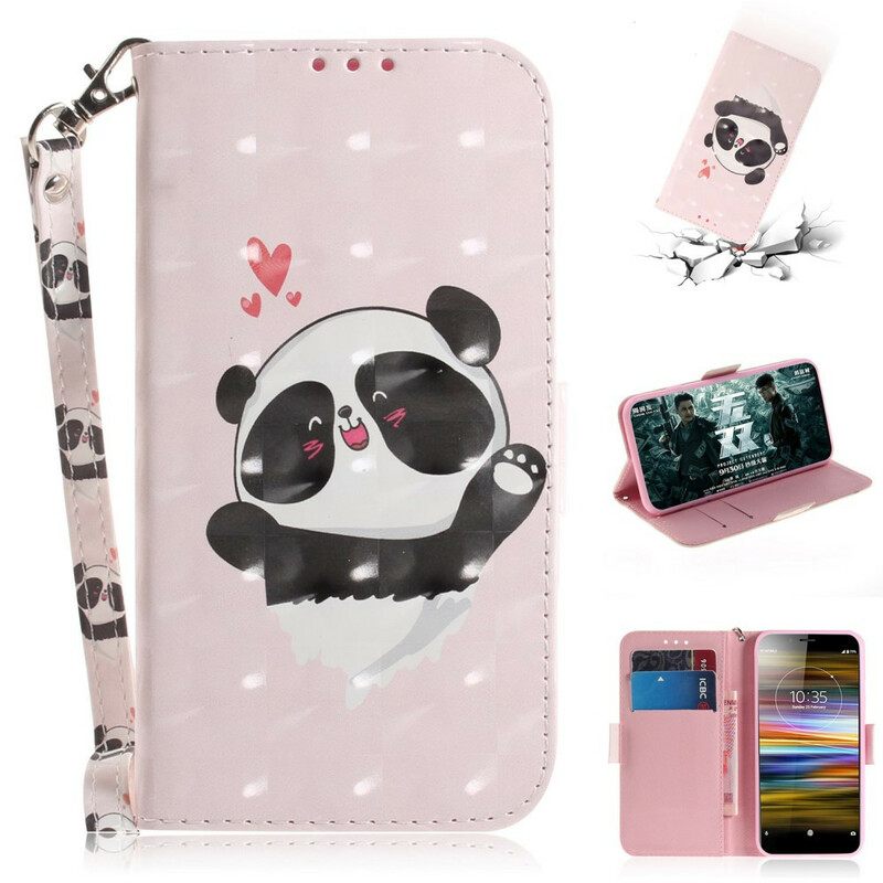 Κάλυμμα Sony Xperia L3 με κορδονι Panda Love Strap