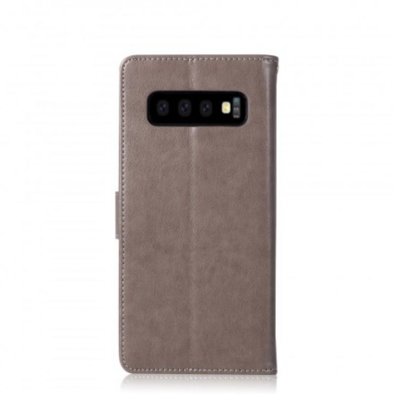 Κάλυμμα Samsung Galaxy S10 Plus Δερμάτινο Εφέ Catch Dreams Owl