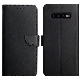 Θήκη Flip Samsung Galaxy S10 Plus Γνήσιο Δέρμα Nappa