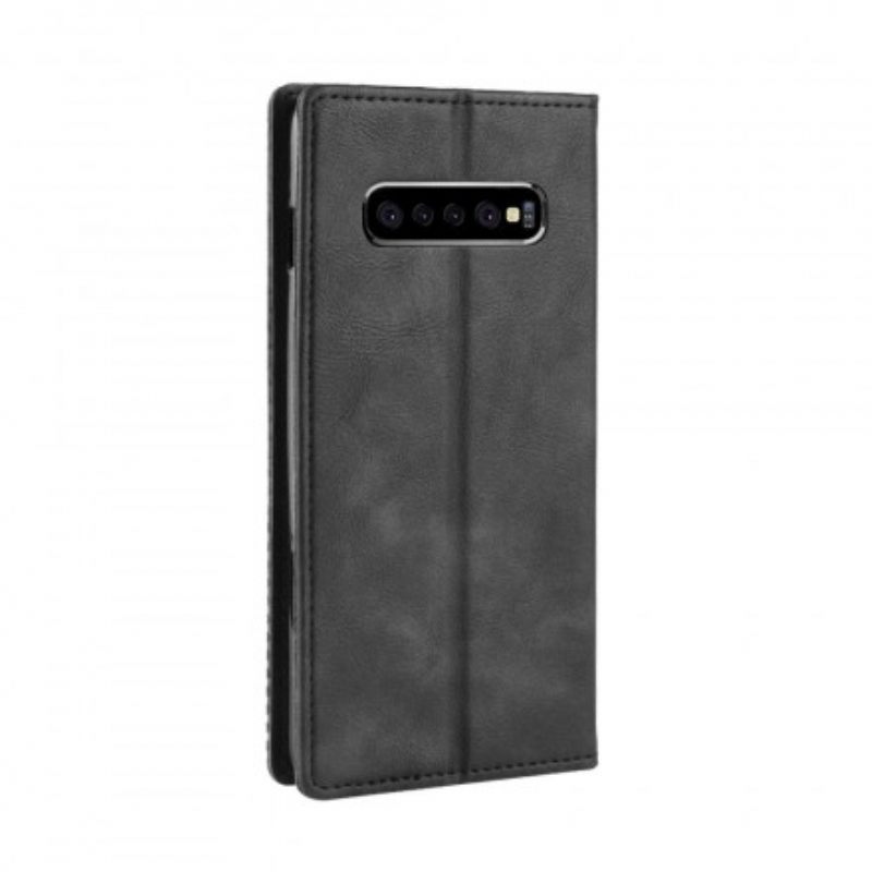 θηκη κινητου Samsung Galaxy S10 Plus Θήκη Flip Στυλιζαρισμένο Vintage Δερμάτινο Εφέ