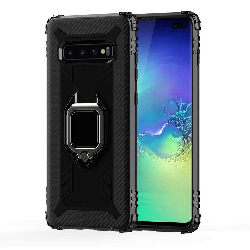 Θήκη Samsung Galaxy S10 Plus Δαχτυλίδι Και Ανθρακονήματα