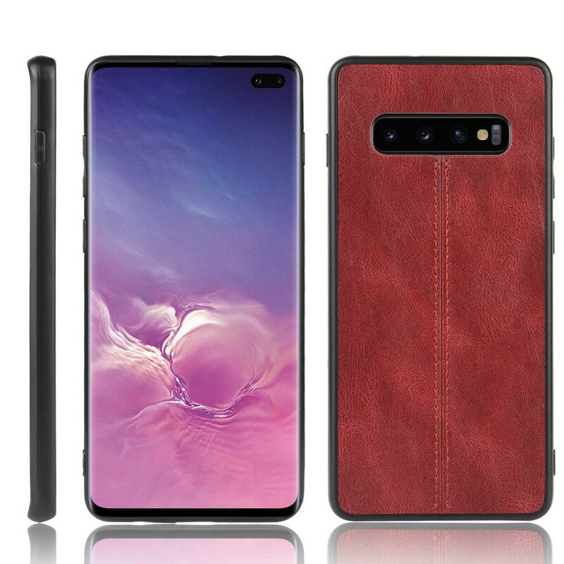 Θήκη Samsung Galaxy S10 Plus Εφέ Δέρματος Ραφής